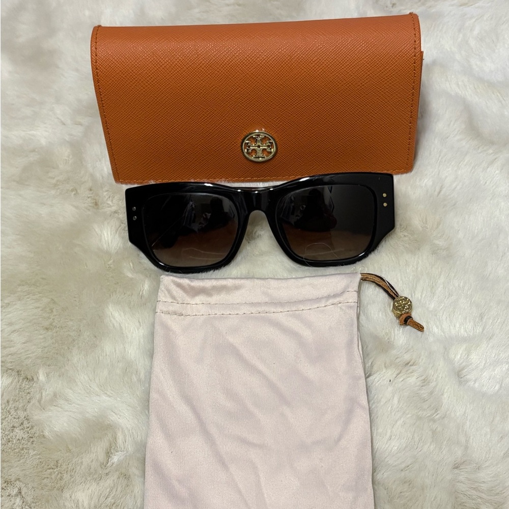 Tory Burch Black Sunglasses with Orange Case